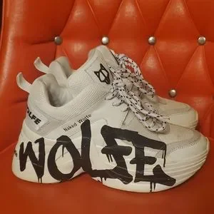 Naked Wolfe ホワイトロゴ入りスニーカー 関税送料込み Naked Wolfe | Shoes | Naked Wolfe Track Logo Chunky Platform